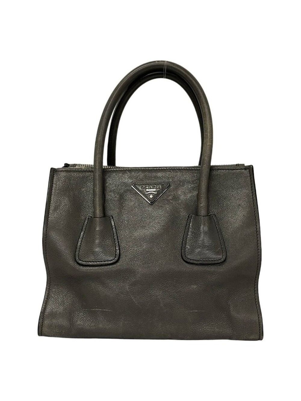 Prada Tote Bag City Sports Dark Gray Leather